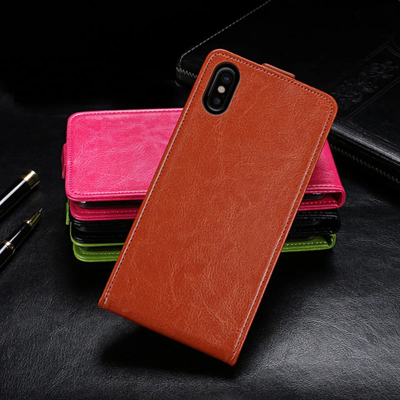 Роскошный Вертикальный флип-чехол из искусственной кожи для Apple iPhone Xr X 10 9 8 7 6 6s Plus