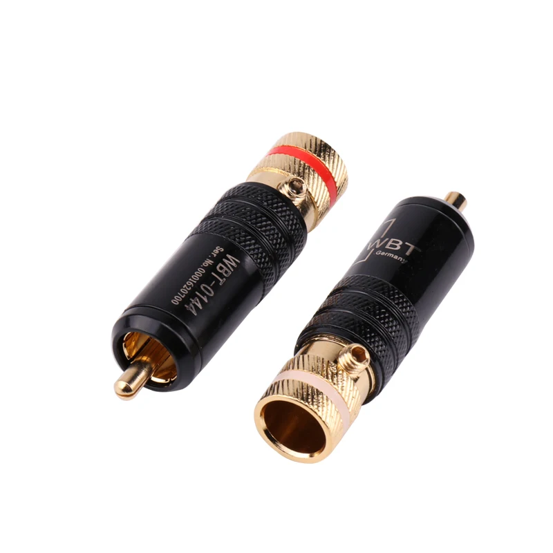 Sindax WBT 0144 штекер для сигнальной линии RCA переходник lotus head Медный позолоченный