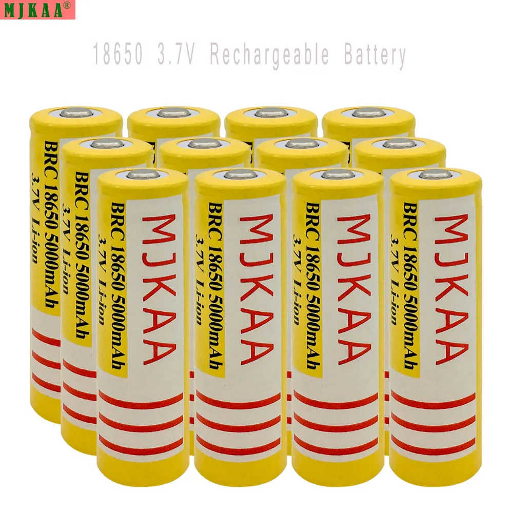 18650 3,7 V 5000mAh MJKAA литий-ионная аккумуляторная батарея большой емкости T6 фонарик источник налобный фонарь