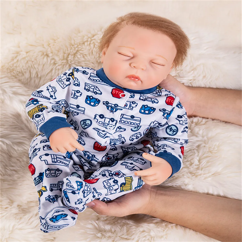 SanyDoll 19 дюймов 48 см силиконовые куклы для новорожденных симпатичный детский