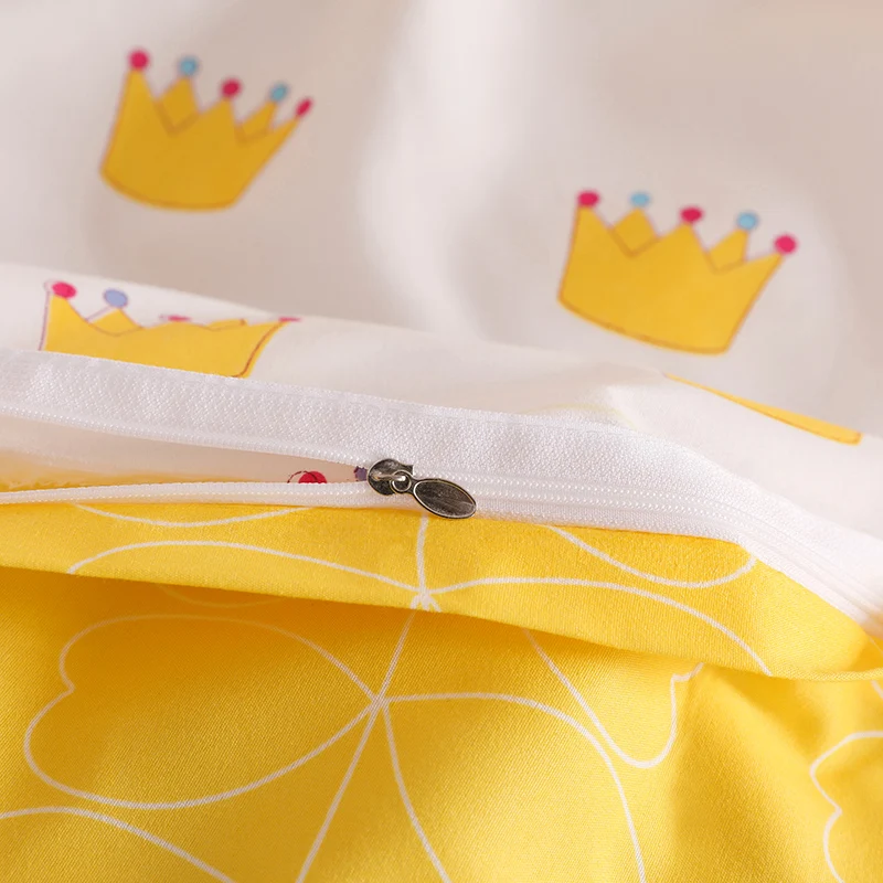 Постельное белье с изображением короны медленной мечты желтая кровать простыня