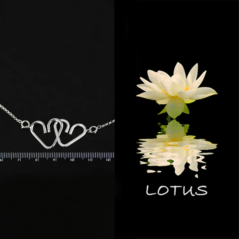Lotus Fun реальные 925 серебро ручной работы дизайнер ювелирных украшений сердца к