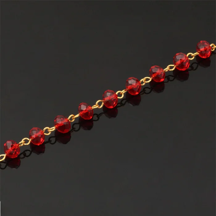 U7 Красный /Черный Стеклянные Бусины Ожерелья Для Женщин Ювелирные Изделия Оптом