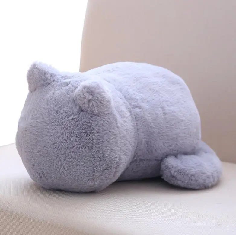 grey 3 цвета, Kawaii, плюшевая задняя тень, игрушки для кошек, мягкий укомплектованный милый кот, куклы, детский подарок, кукла, игрушки для животных, украшение дома, диванные подушки - Цвет: grey