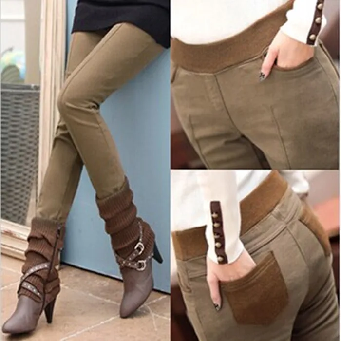 

Panty Women Spring Autumn Winter 2022 Feminina Skinny Velvet Thicken Pants Trousers Female A1629