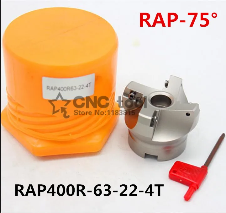 

RAP400R 63-22-4T 75 Degree High Positive Face Mill Cutting Diameter For APMT1604 inserts
