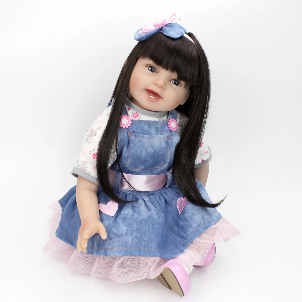 

22"Dolls Lifelike Reborn Babies doll Silicone Vinyl newborn 55cm Xmas Gift collectible princess doll kids girl Toys brinquedos