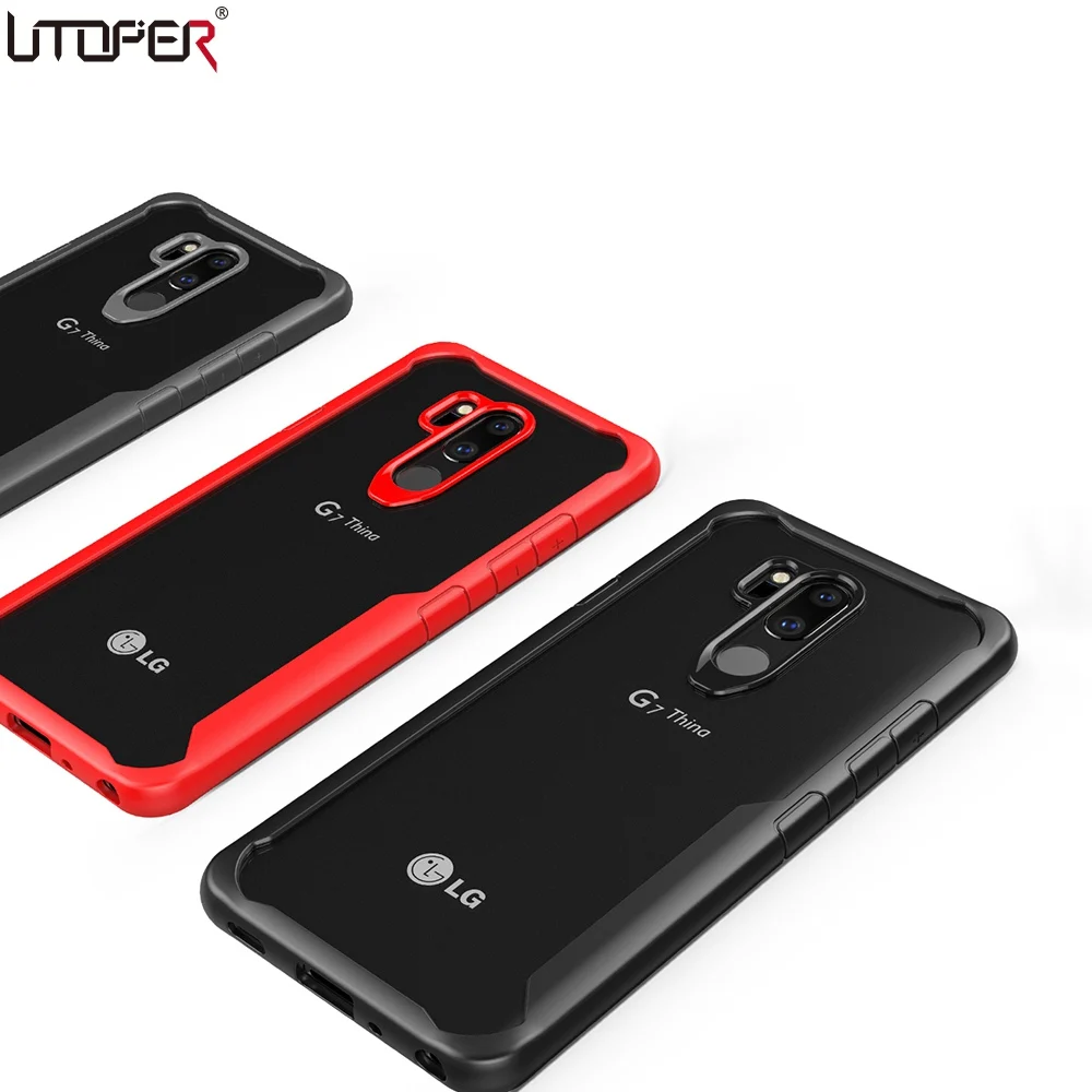 UTOPER For LG G7 Coque Honor Play Case Transparent Shockproof Cover ThinQ G710 6.1 Cases Funda |