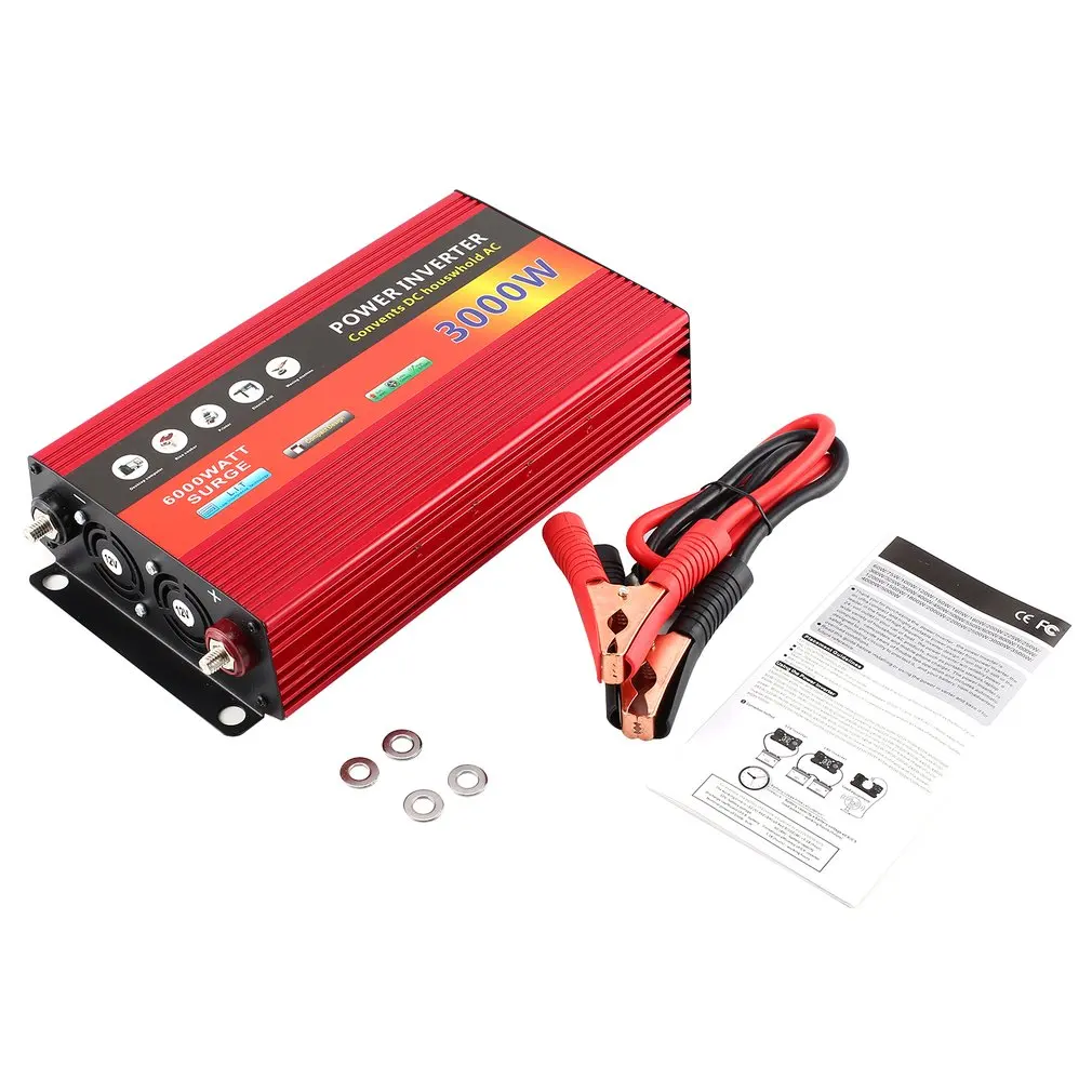 Новый 3000 Вт Солнечный бытовой инвертор напряжения трансформатор чистая
