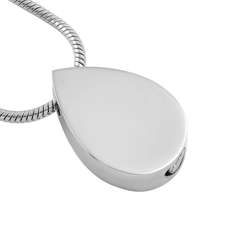 

JJ9582 White Paw Print Teardrop Stainless Steel Cremation Urn Pendant Necklace Ashes Holder Memorial Jewelry For Pet Dog/Cat