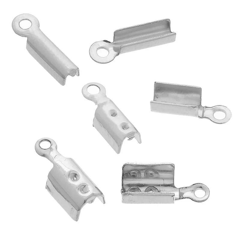 Ювелирные материалы 50 шт шнур из нержавеющей стали ожерелье концевые колпачки