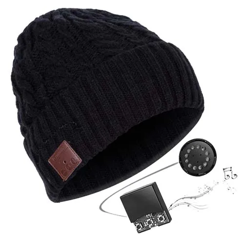 032-black JINSERTA Беспроводной шапка c наушниками Bluetooth стерео музыка Смарт Кепки BT4.2 открытый sportheadset Динамик с микрофоном для громкой связи - Цвет: 032-black