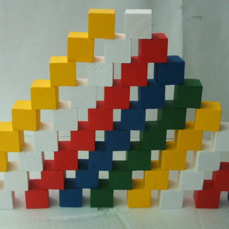 Бесплатная доставка 3 шт смешанные 5 цветов 2 см * деревянные кубики игровые части