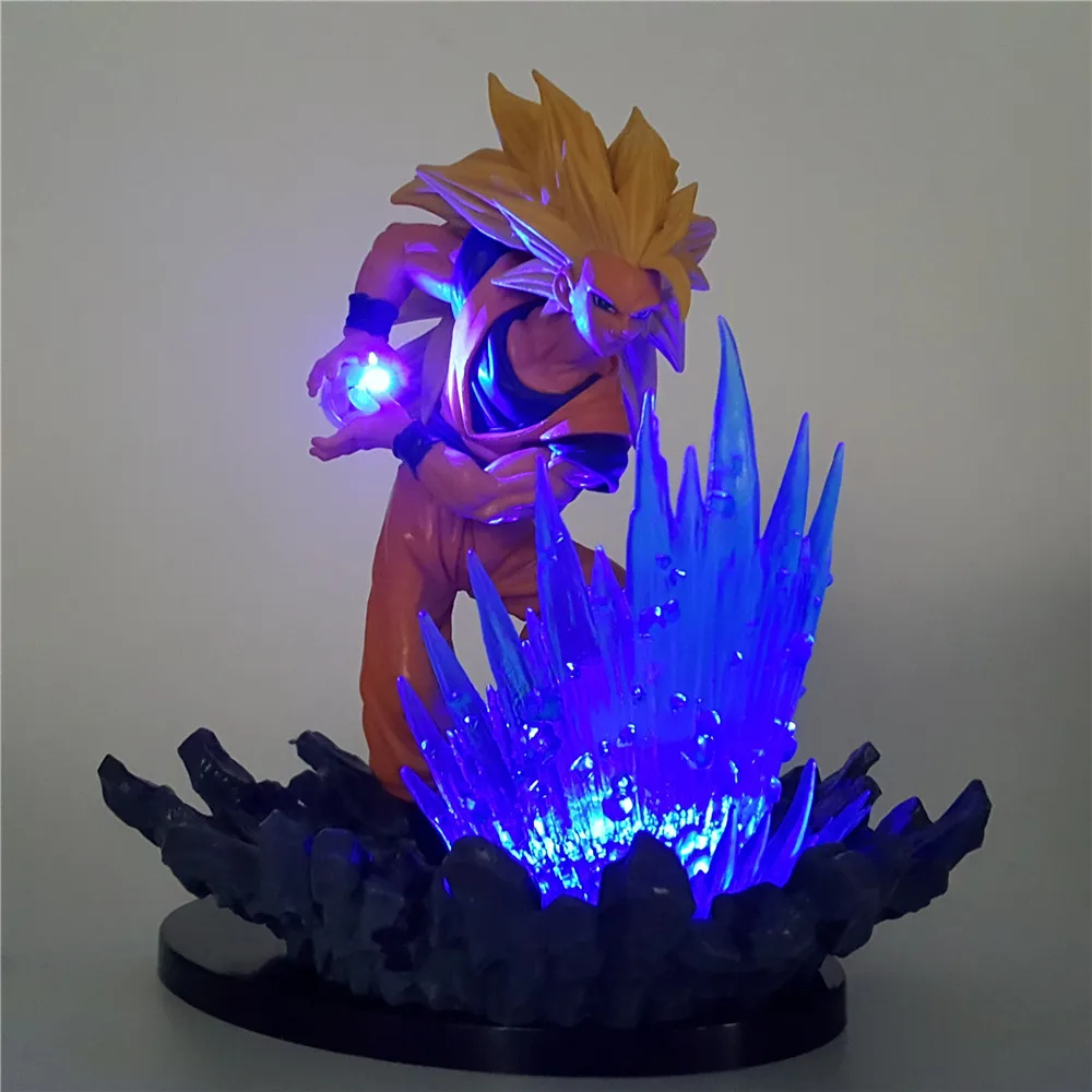 Гоку фигурка Dragon Ball с рисунком из аниме «Драконий жемчуг зет» лампа Dragon Ball лампада светодиодный ночник Супер Saiyan 3 камехамеха настольная лампа MY1