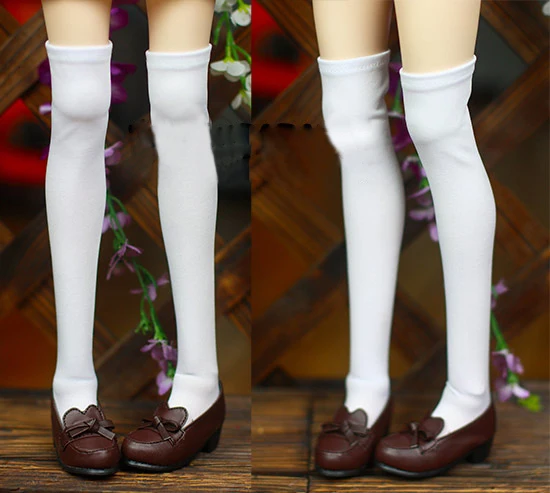 BJD чулки куклы белые гольфы до колена для 1/3 1/4 DD SD SD13 SD16 DDL Размер Аксессуары