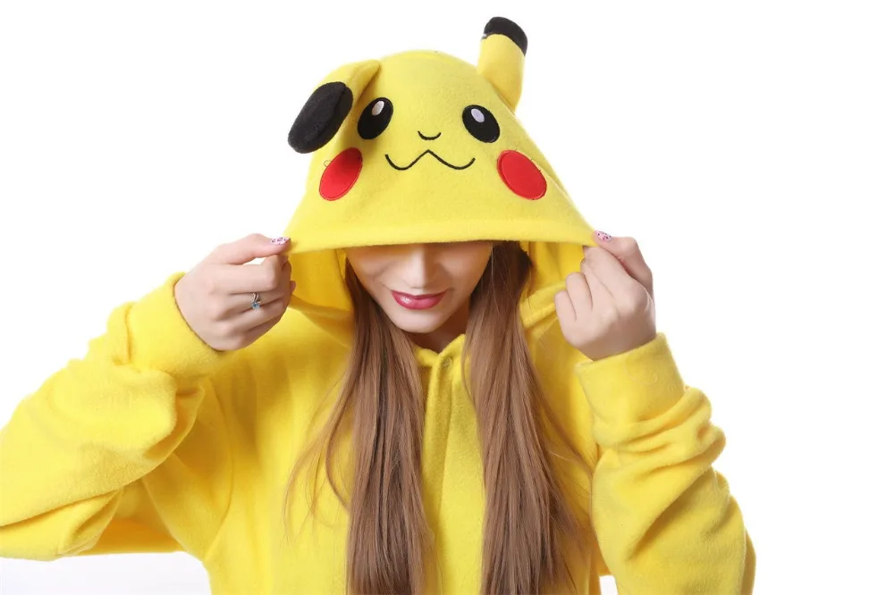Аниме Пикачу комбинезоны Пижама спальный костюм для взрослых Детский косплея