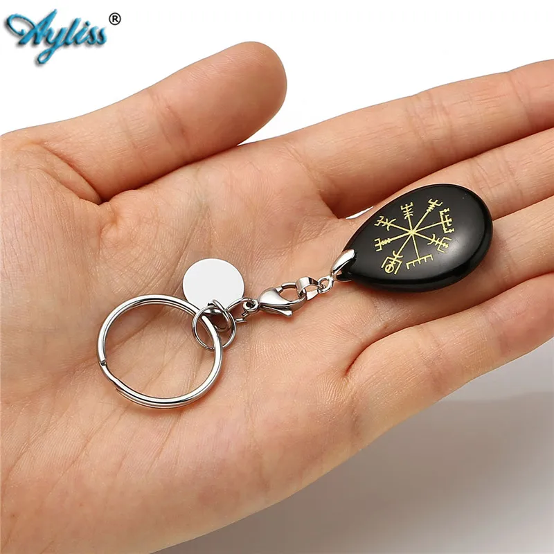 Ayliss оптовая продажа 1x/5x/10x Vegvisir скандинавский Викинг Odin символ Runic компас брелок