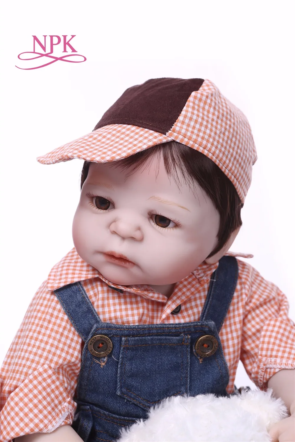 NPK Boneca Reborn preppy стиль полный винил Детские игрушки куклы как живые дети подарок на