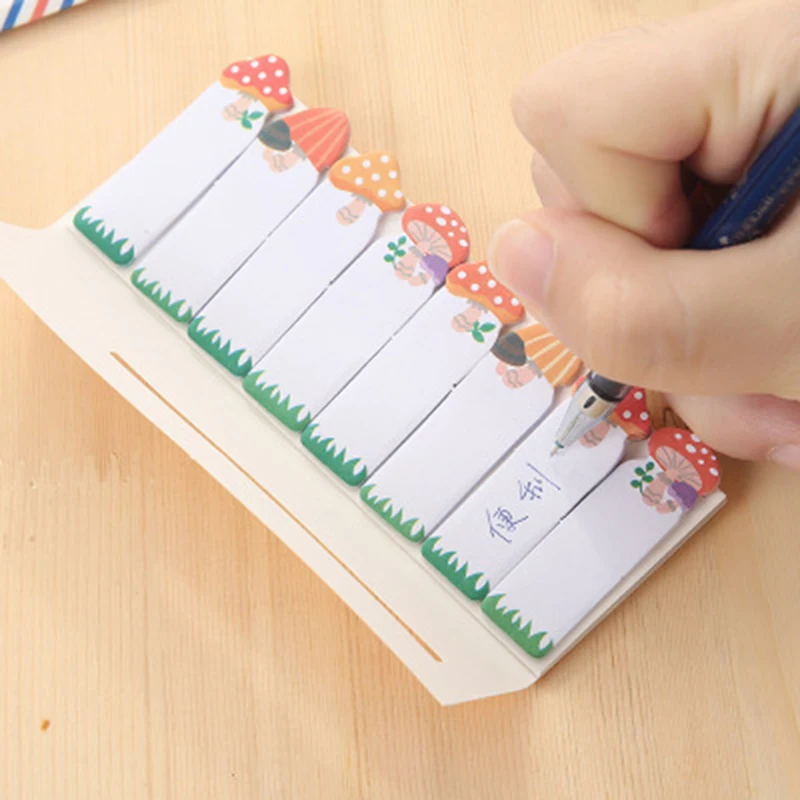 120 листов/шт Kawaii Memo Pad наклейки милые грибные зубы Липкие заметки планировщик для