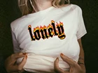 Женская хипстерская футболка в стиле 90-х, с принтом одинокое пламя, стильные белые топы, хипстерская футболка в стиле Харадзюку, Tumblr, футболки Tumblr