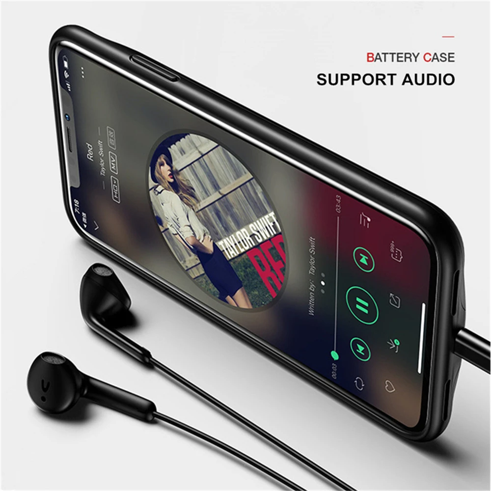 Чехлы с зарядным устройством для iPhone 7 8 Plus 6 6S чехол внешним аккумулятором из