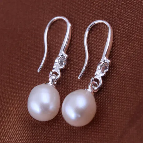 100% Подлинная пресноводная Жемчужина Висячие серьги горный хрусталь хрустальные