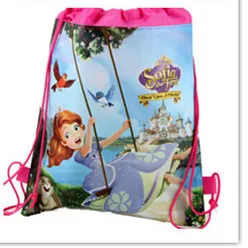 Disney Мультфильм Детская сумка «Холодное сердце» для хранения день рождения девочки мальчика подарок карман ребенок плавательный пакет Косметическая кукла игрушка сумка на шнурке - Цвет: Серебристый