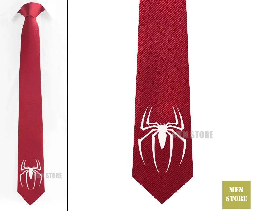 Мужской Жаккардовый галстук бабочка Hero Spider Symbol узкий 2 3 " 6 см Свадебный для