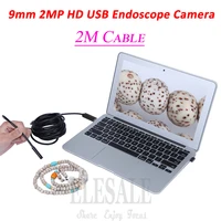 new 9mm 2m 10m hd 2mp mini usb endoscope camera inspection borescope camera windows pc for car repairing examine