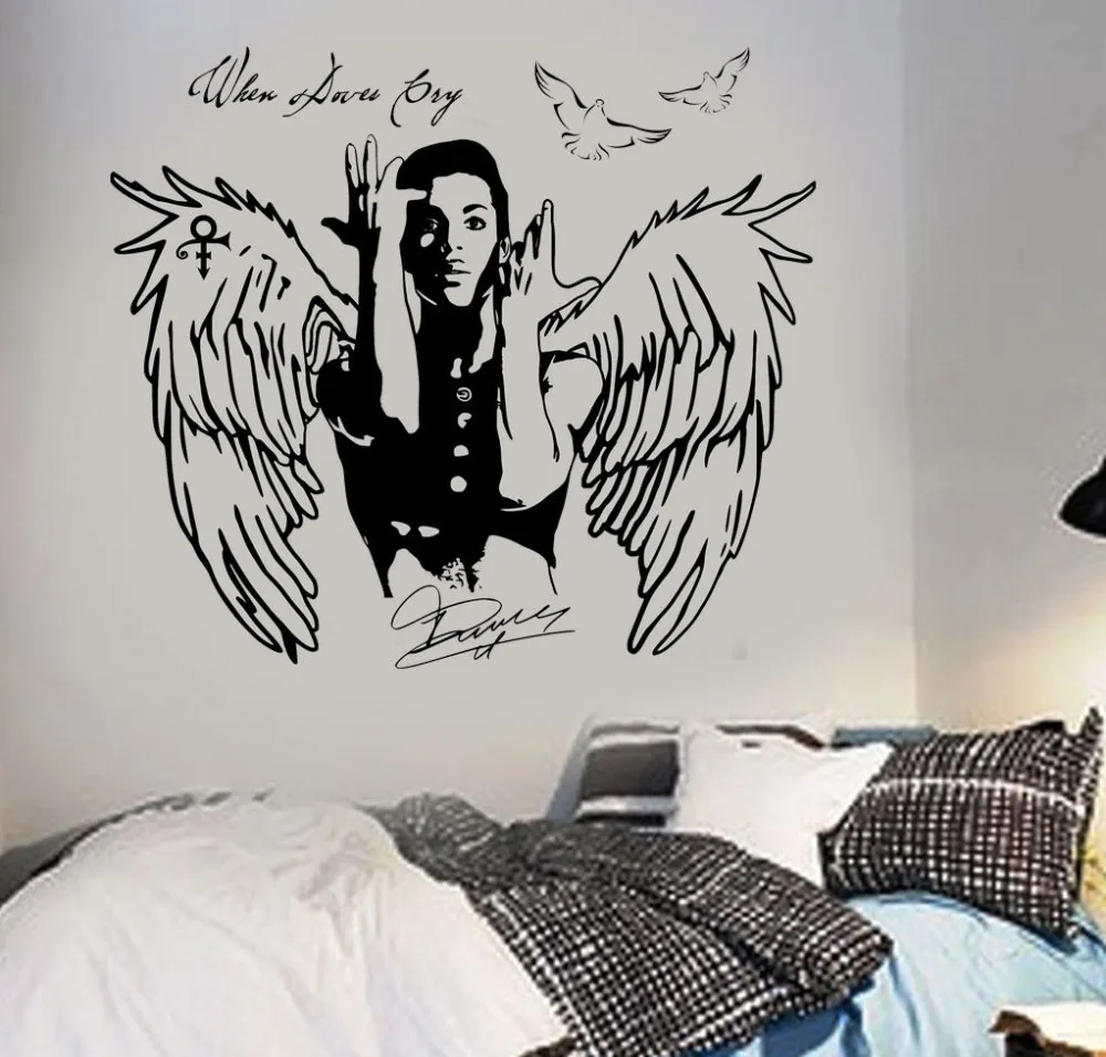 Wall Art Стикеры принц наклейка в тех случаях когда голуби Cry Знаменитости Поп певца