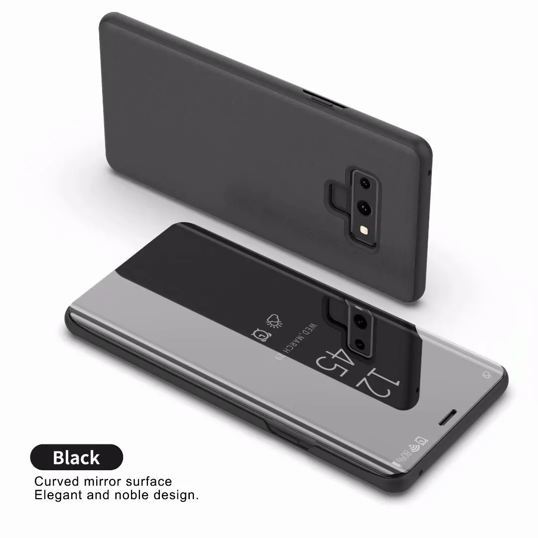 Умный зеркальный флип-чехол для samsung Galaxy Note 9 8 7 S10 S9 S8 Plus Lite гальванический прозрачный держатель для телефона(XS0320