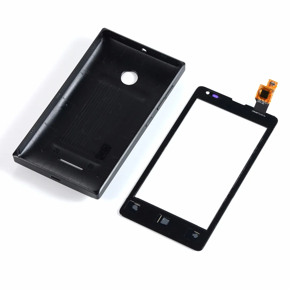 Для Nokia Microsoft Lumia 435 N435 532 N532 сенсорный экран дигитайзер панель Стекло + Корпус