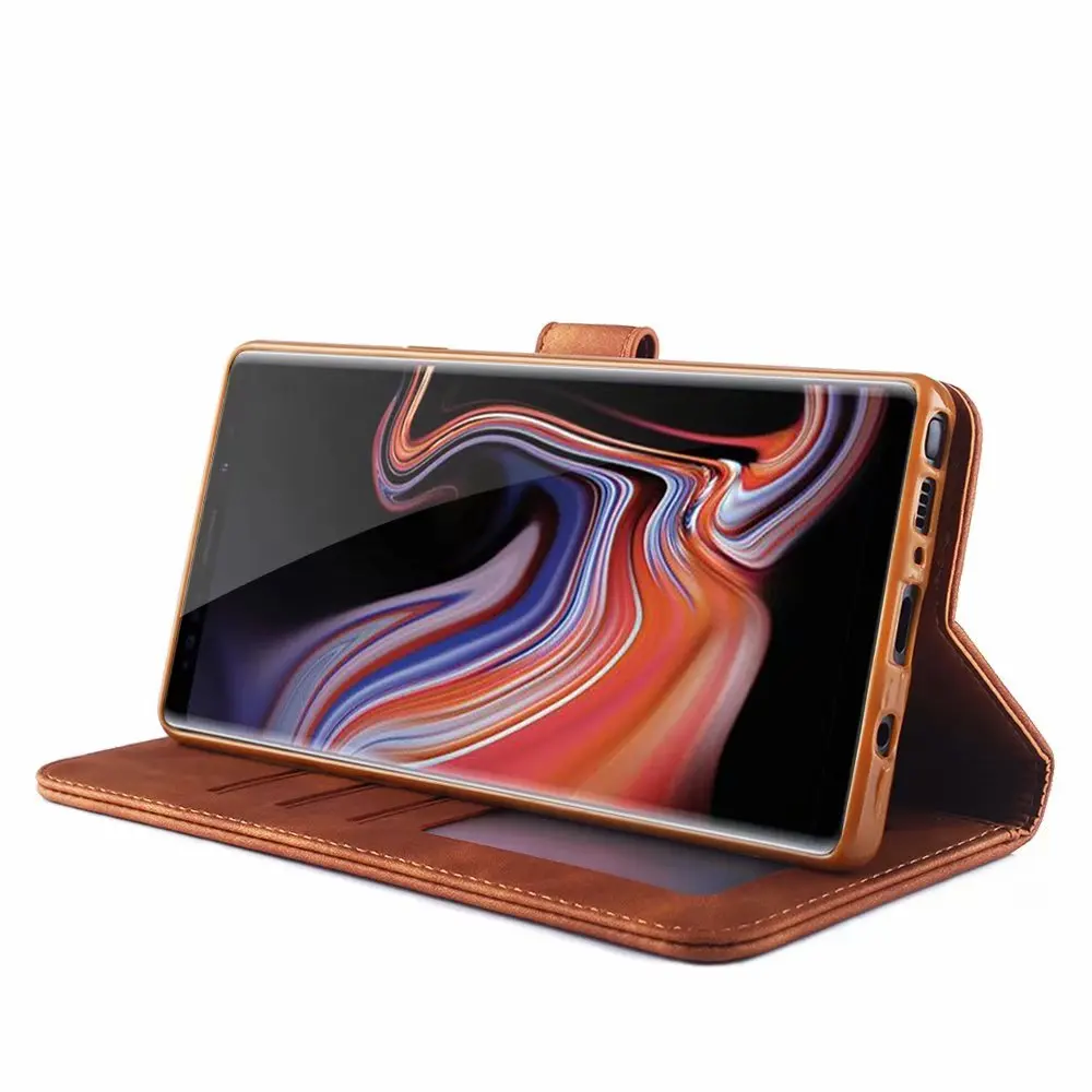 Кожаный чехол-книжка для samsung Samsun Galaxy Note 9, 8, Note8, с подставкой, чехол для телефона etui caso, чехол для S9, S8, S, 9 Plus, чехол