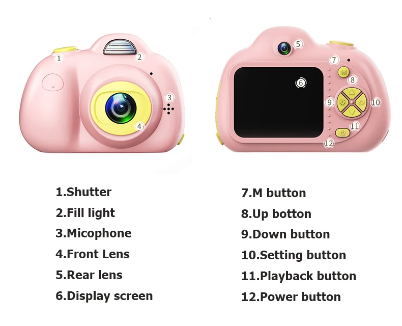 Игрушки для малышей 8MP hd камера обучающая мини цифровая фотокамера для малышей полноцветная мини LSR видеокамера видеомагнитофон поддержка TF