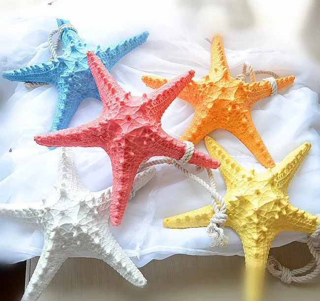 

2pcs/lot Wholesale Mediterranean Style Resin Starfish Nautical Decor Home Decor Aquarium Decorations Wall Sticker F