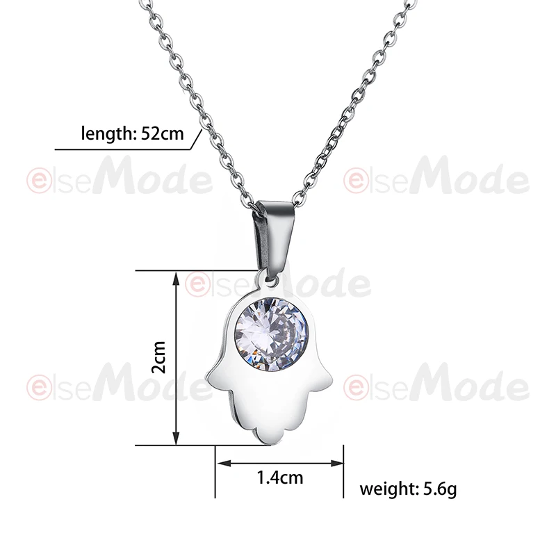 Лидер продаж подвеска ELSEMODE из нержавеющей стали ожерелье с фианитами