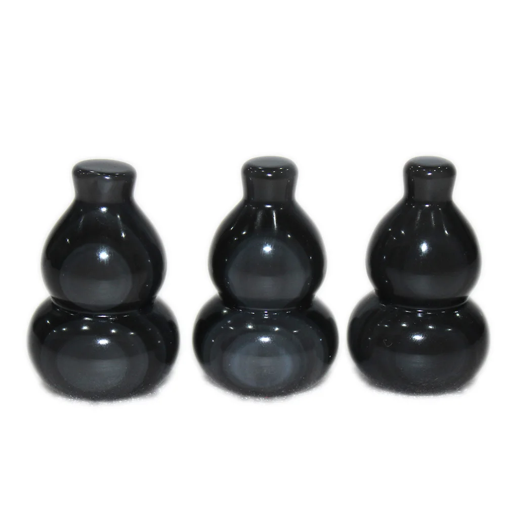 

Natural crystal quartz obsidian Style of gourd Crystal crafts handlebars Healthy Energy Stone for Home Furnishing decoration