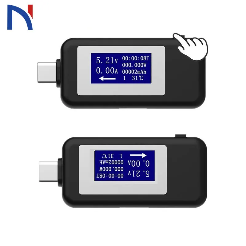 Цифровой Usb-тестер Вольтметр постоянного тока с разъемами Usb Type-c амперметр