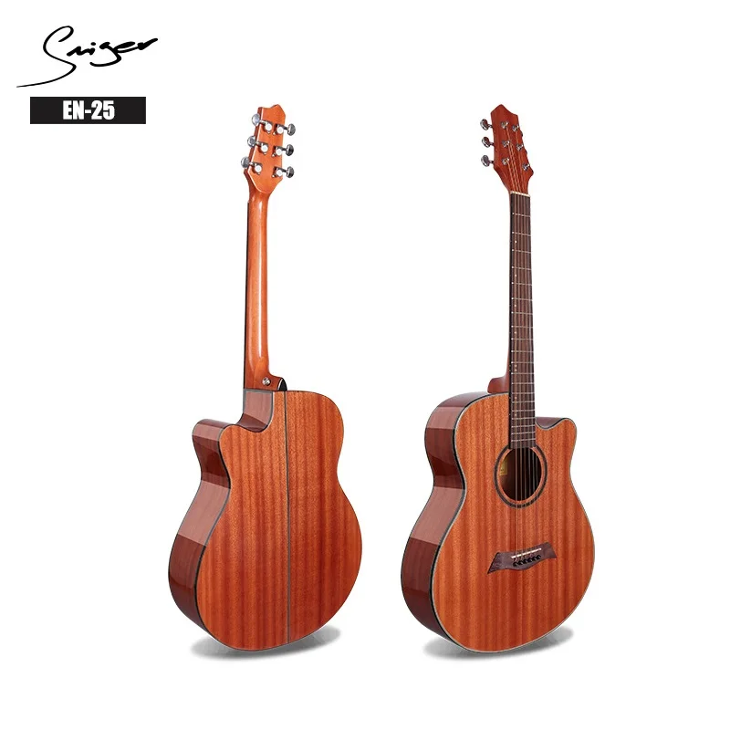 

Guitar Acoustic Electric Steel-String 40 Inches A-Body Guitarra 6 Strings Folk Pop Cutaway All Sapele High-gloss Install Pickup