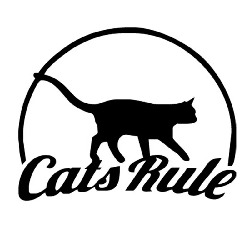 

14*11 см животное кошки правило кошка забавная водостойкая наклейка для автомобиля Стайлинг Аксессуары для мотоциклов черный/серебристый ...