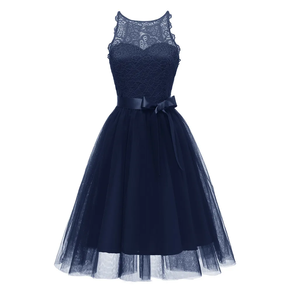 Женское винтажное платье vestidos de fiesta elbise Princess с цветочным кружевом и коктейльным вырезом Вечерние платья Aline