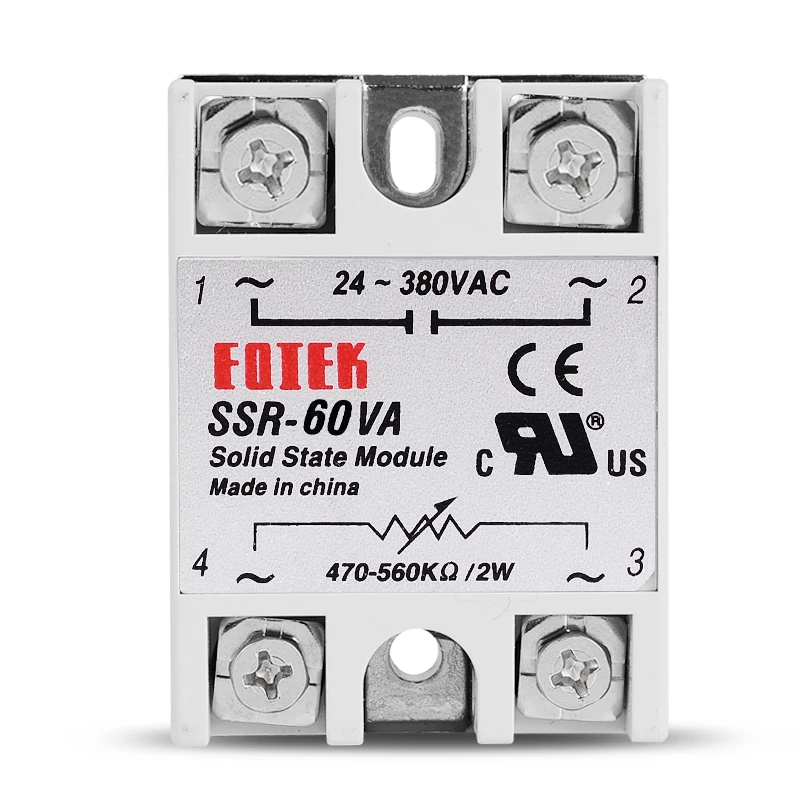 Однофазное твердотельное реле SSR 60VA 80VA 100VA модуль регулятора напряжения