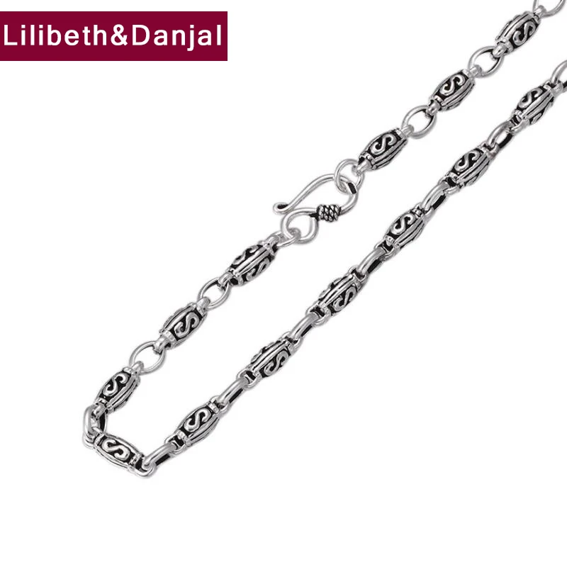

5mm Thick Popular letter S chain Name Necklace Pendant 100% Real 925 Sterling silver 925 fine Jewelry Men Women Necklace 2019 N9