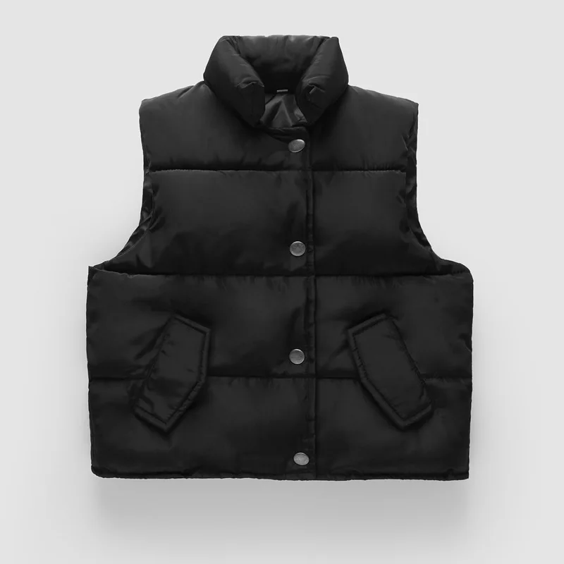 Детский утепленный жилет на пуговицах без рукавов|Жилеты| |