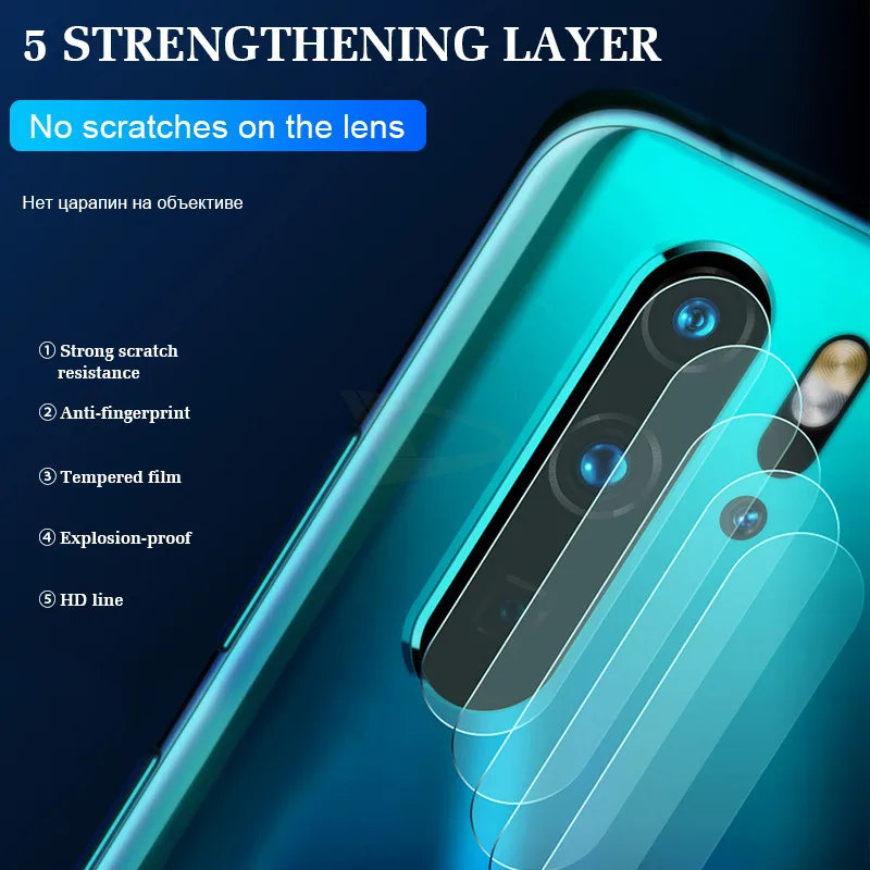 2 шт. закаленное стекло для камеры Huawei P30 P20 Mate 20 Lite Защитное объектива Pro защитная