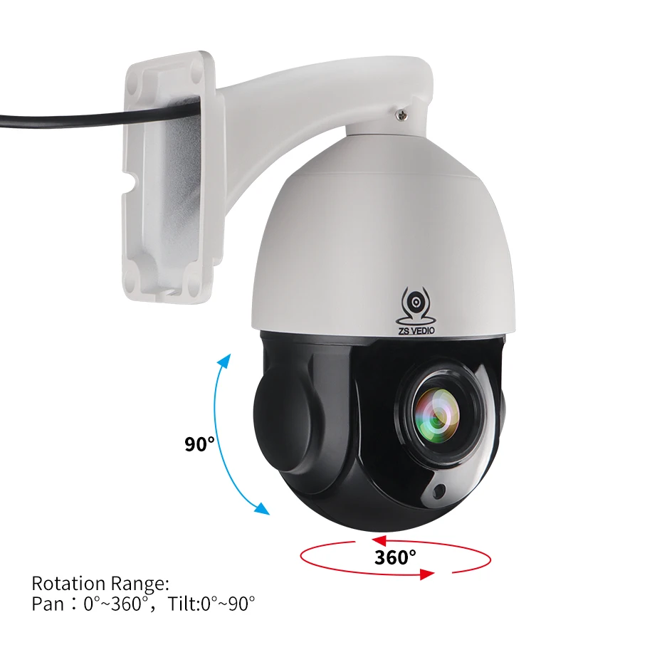 ZSVEDIO Hisee HD PTZ IP камера наружная 5MP 2MP 30X зум Высокоскоростная купольная