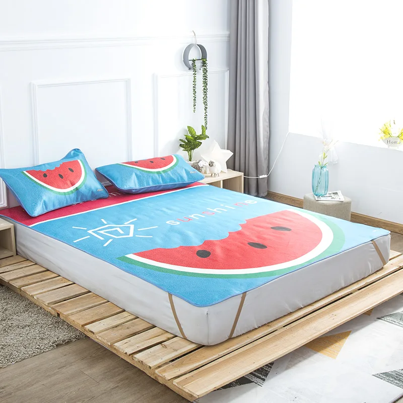 2/3-piece watermelon Printed Mattress Protector Summer Bed Mat Sleeping Pad | Дом и сад