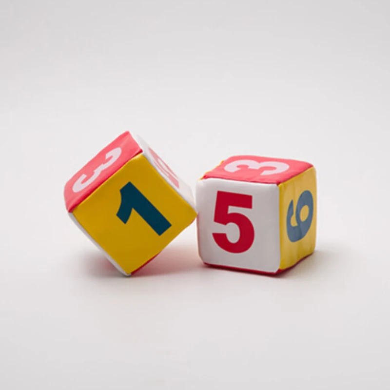 Губка игральные кости шестигранники место для игры игрушка изучения математики