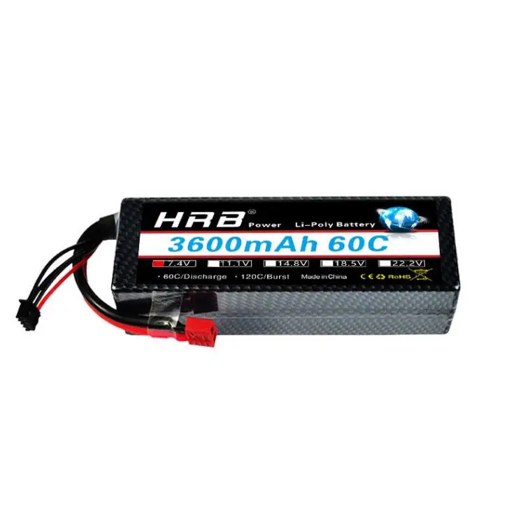 Аккумулятор HRB 2S 7 4 в ру Lipo Жесткий Чехол для Traxxas 3300 Scx10 4200 6000 мАч 7000 8000 1/10 100C |
