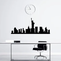 new york cityscape silhouette vinyl wall sticker new york skyline office college dormitory living room home decor wall decal cs2